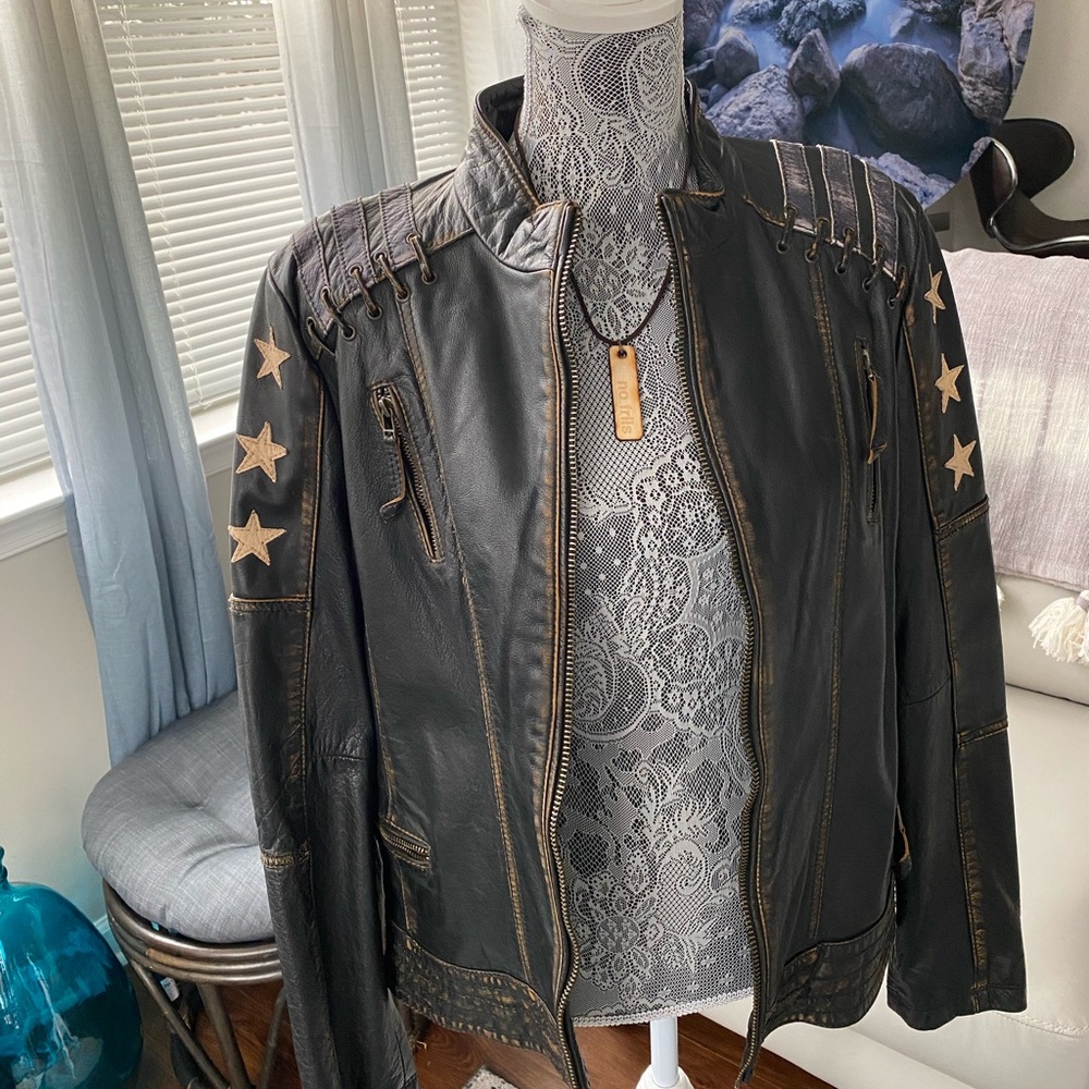 Authentic Vintage Leather Stars & Stripes...